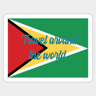 Travel Around the World - Guyana Sticker